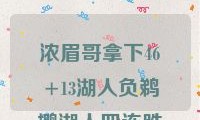浓眉哥拿下46+13湖人负鹈鹕湖人四连胜结束